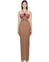 Nensi Dojaka - Tan & Leila Signature Corset Maxi Dress - Lyst