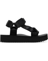Versace - Black Platform Flat Sandals - Lyst