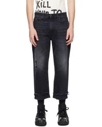 R13 - Black Distressed Jeans - Lyst