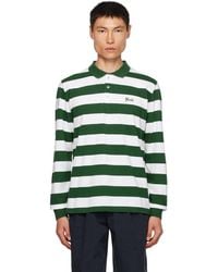 Noah - Striped Long Sleeve Polo - Lyst