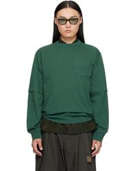 Sacai - Cotton Jersey L/S T-Shirt - Lyst