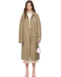 【関税込み】Molly Goddard ベージュ Lacey コート Molly Goddard Lacey ラッフル コート | ブラウン | FARFETCH JP