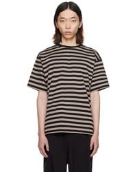 Needles - Black & Gray Stripe T-shirt - Lyst