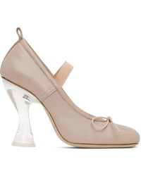 Simone Rocha - Chaussures De Style Ballerine À Talon Sablier Roses - Lyst