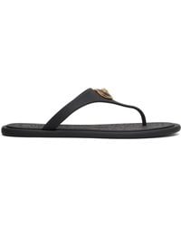 Versace - Alia Rubber Flat Sandals - Lyst