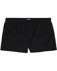Zegna - Black Button-fly Boxers - Lyst