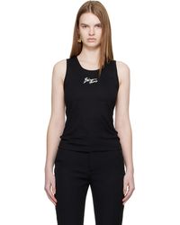 Balmain - Relaxed Paris' Brush Print Tank Top - Lyst