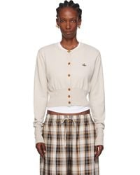 Vivienne Westwood - Taupe Bea Cropped Cardigan - Lyst