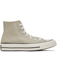 Converse - Baskets Montantes Chuck 70 Taupe En Cuir - Lyst