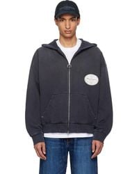 WOOYOUNGMI - Lettering Back Logo Zip-Up Hoodie - Lyst