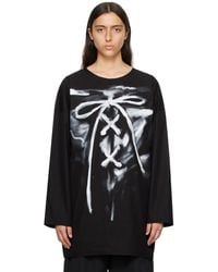 we11done - Raw Edge Long Sleeve T-Shirt - Lyst