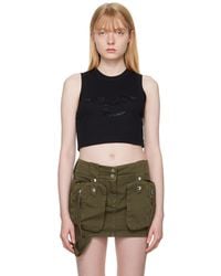 Blumarine - Crystal-Cut Tank Top - Lyst