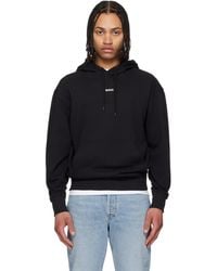 BOSS - Fleece Cotton Terry Contrast Logo Hoodie - Lyst