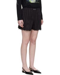 OPEN YY Layered Boxer Short Miniskirt in Natural | Lyst