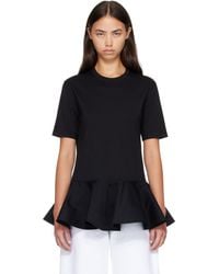 Alaïa - Cotton Jersey Crinoline T-Shirt - Lyst