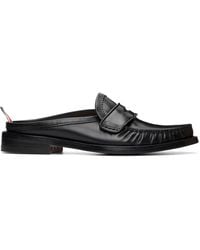 Thom Browne - Calf Flexible Leather Mule Penny Loafers - Lyst