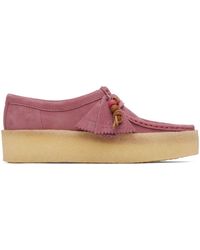 Clarks Burgundy Wallabee Cup Oxfords - Black