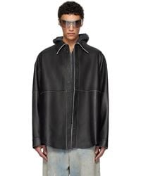 Acne Studios - Shirt Leather Jacket - Lyst