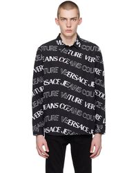 Versace - Black Logowave Shirt - Lyst