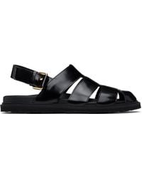 Moschino - Brushed Calf Leather Sporty Sandals - Lyst