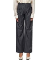 Loulou de Saison - Sbiru Virgin Wool Pleated Trousers - Lyst