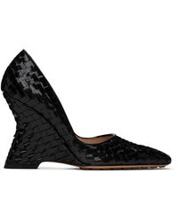 Bottega Veneta - Chaussures à talon compensé comet noires - Lyst