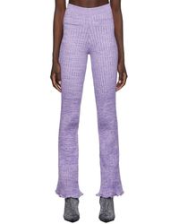 Rabanne - Rib Knit Flare Lounge Pants - Lyst