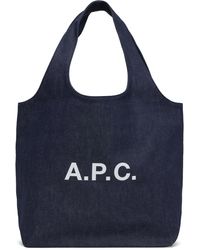 A.P.C. - ネイビー Ninon トートバッグ - Lyst