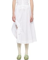 Simone Rocha - Gathered Slit Midi Skirt - Lyst