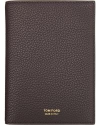 Tom Ford - Burgundy Soft Grain Leather T Line Passport Holder - Lyst