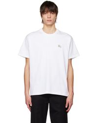 Burberry - T-shirt blanc à ornements en verre taillé - Lyst