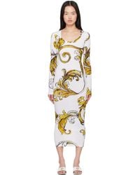 Versace Jeans Couture - Outline Barocco Midi Dress - Lyst