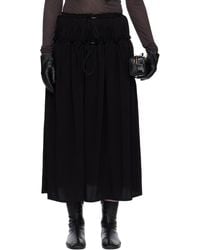 Y's Yohji Yamamoto - Crepe De Chine Double Gathered Maxi Skirt - Lyst