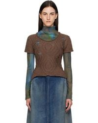 ANDERSSON BELL - Cap Sleeve Sweater Layered T-Shirt - Lyst