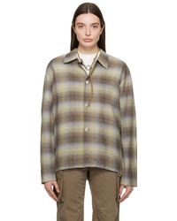 Our Legacy - Green & Brown Check Shirt - Lyst