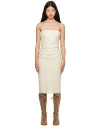 Max Mara - Off-white Bernard Midi Dress - Lyst