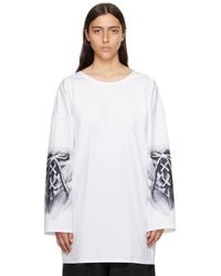 we11done - Raw Edge Long Sleeve T-Shirt - Lyst
