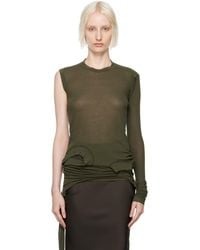 Rick Owens - Porterville Cropped Banana Long Sleeve T-Shirt - Lyst