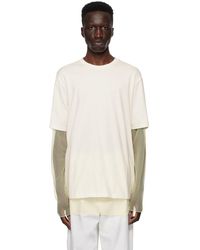 Jil Sander - Off-white Layered Long Sleeve T-shirt - Lyst
