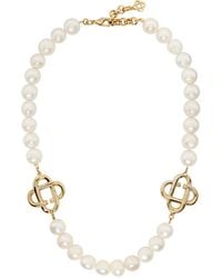 Casablancabrand - Collier blanc à grosses perles et à breloques à logo - Lyst