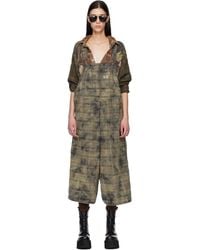 R13 - Khaki Jumbo Overalls - Lyst