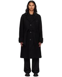 WOOYOUNGMI - Black Belted Coat - Lyst