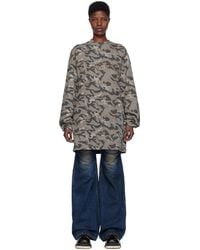 we11done - Gray Camouflage Long Sleeve T-shirt - Lyst