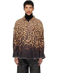 R13 - Shredded Seam Drop Neck Shirt - Lyst