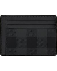 Burberry - Check Money Clip Card Holder - Lyst
