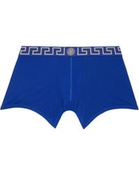 Versace - Cotton-Jersey Long Boxer Briefs - Lyst