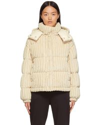 Moncler Caille Velvet Puffer Jacket in 