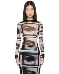 Jean Paul Gaultier - 'The Eyes And Lips' Long Sleeve T-Shirt - Lyst