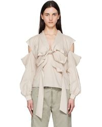 Acne Studios - Cut-Out Bow Blouse - Lyst