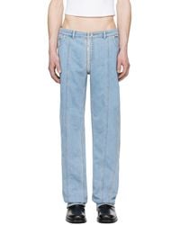 Mugler - ブルー ジッパー ジーンズ - Lyst